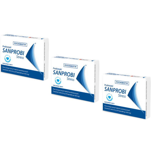 SANPROBI 3 x Sanprobi Stress probiotic , 20 capsules