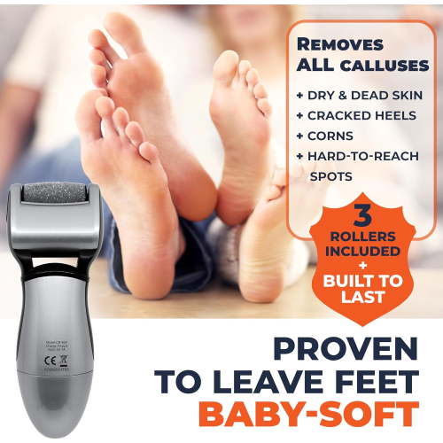 Own Harmony Electric Callus Remover, 3 Rollers, USB Rechargeable 2