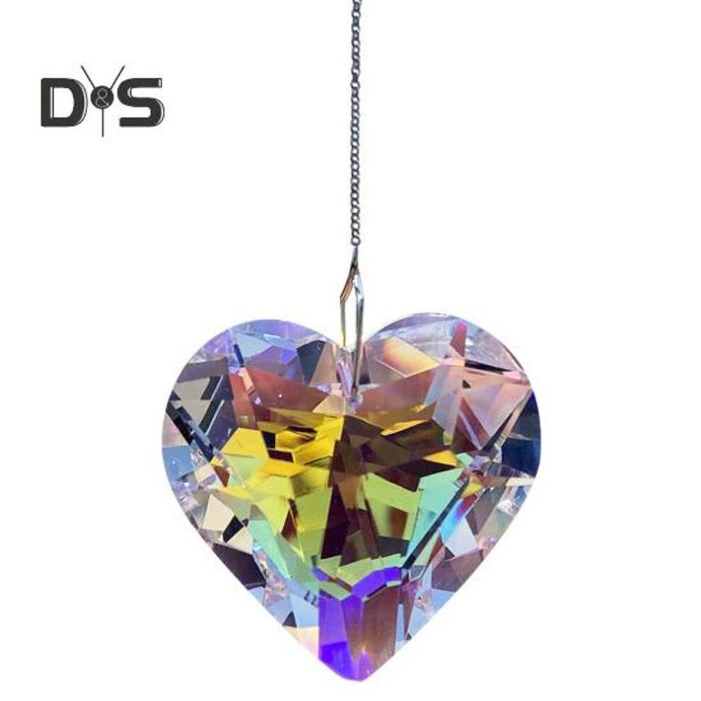 (as the picture, E) Faux Crystal Suncatcher Window Rainbow Maker Handmade Glass Hanging Pendant Lamp Chandelier Prisms for Home Garden Decor