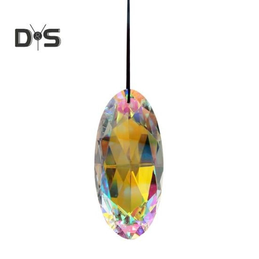 (as the picture, C) Faux Crystal Suncatcher Window Rainbow Maker Handmade Glass Hanging Pendant Lamp Chandelier Prisms for Home Garden Decor
