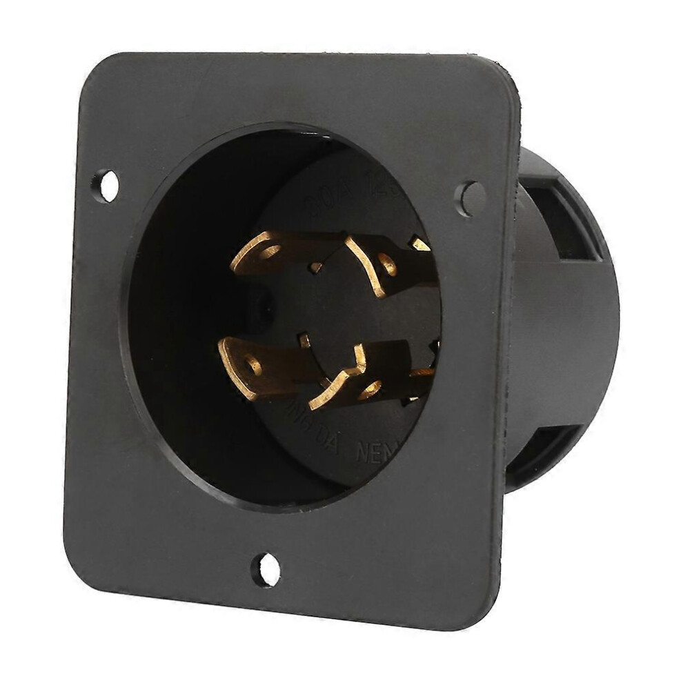 (As Show, One Size) Nema L14-30C 4-Hole Socket Plug 30A - Ul Listed Industrial Generator Plug 6909775661338