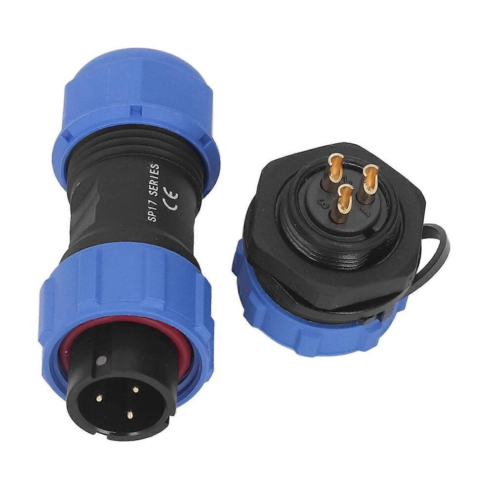 (As Show, One Size) Aviation Plug Socket Ip68 Waterproof Connector 3 Pin 3 Hole Electrial Power Adapter Sp17 6909775574508