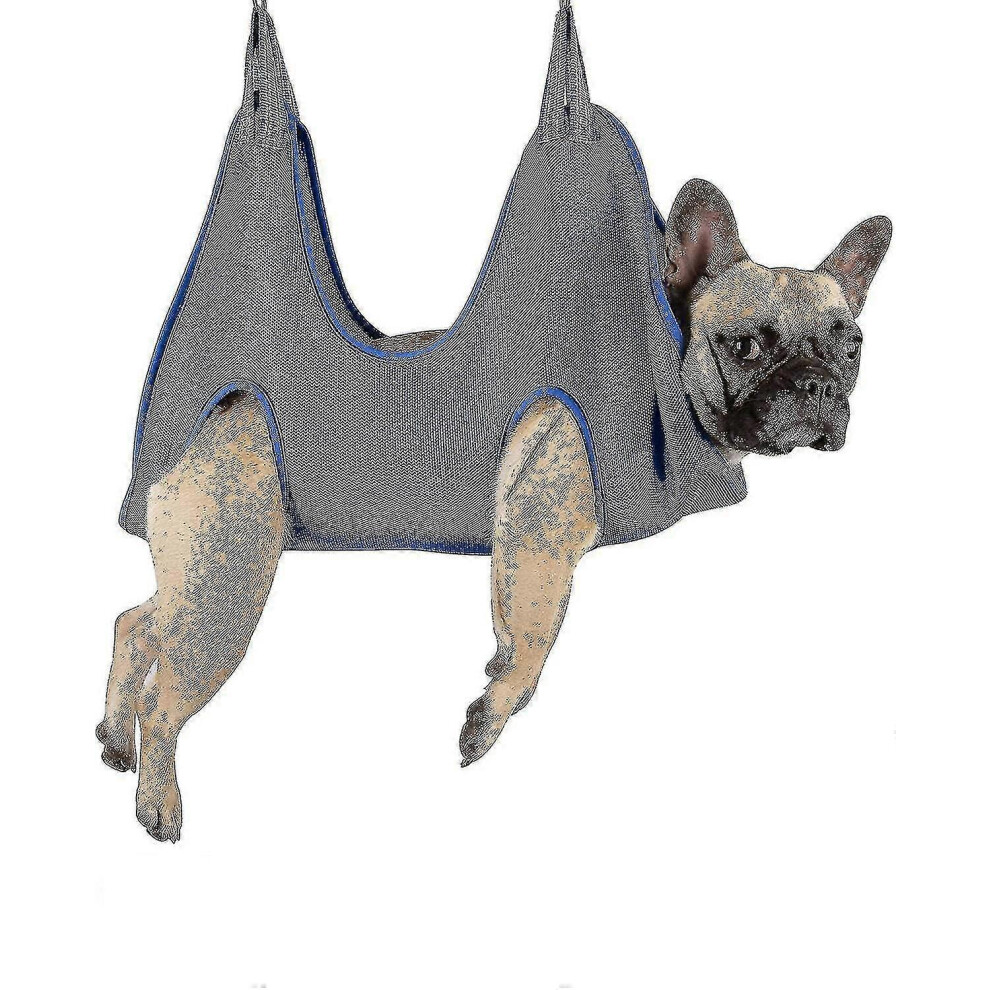 (As Show, One Size) Dog Grooming Hammock Harness For Grooming Nail Clip Trimming Bathing Restraint Bagsblue 6909775929247