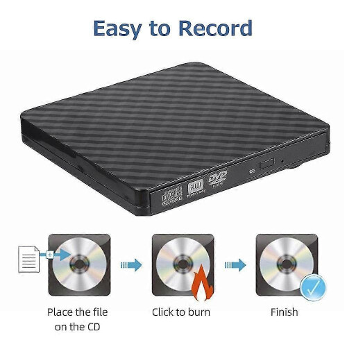 (As show, One size) Usb3.0 External Optical Drive Dvd Burner Recorder Cd Player 2