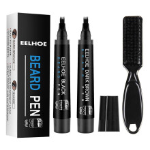 (As show, One size) Wild Bristle Lastics Care Brush Four compatibleks Head Beard Filler Pen Suit
