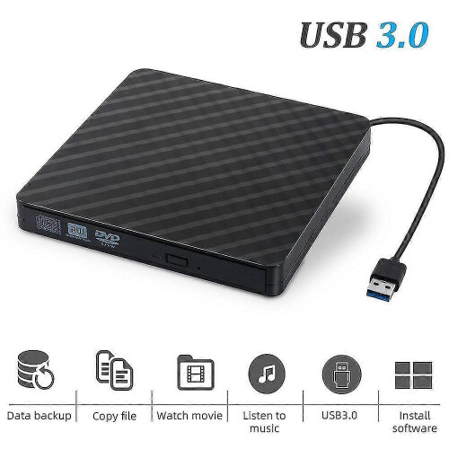 (As show, One size) Usb3.0 External Optical Drive Dvd Burner Recorder Cd Player 1