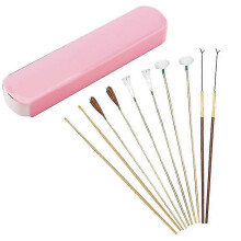 (As show, One size) Ear Massage Set Earwax Cleaner Kits Goose Feather