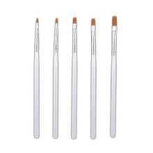 (As show, One size) Nail Brush Kit 5pcs Nail Builder Brushes Nail Art Tips Uv Gel Nail Pens