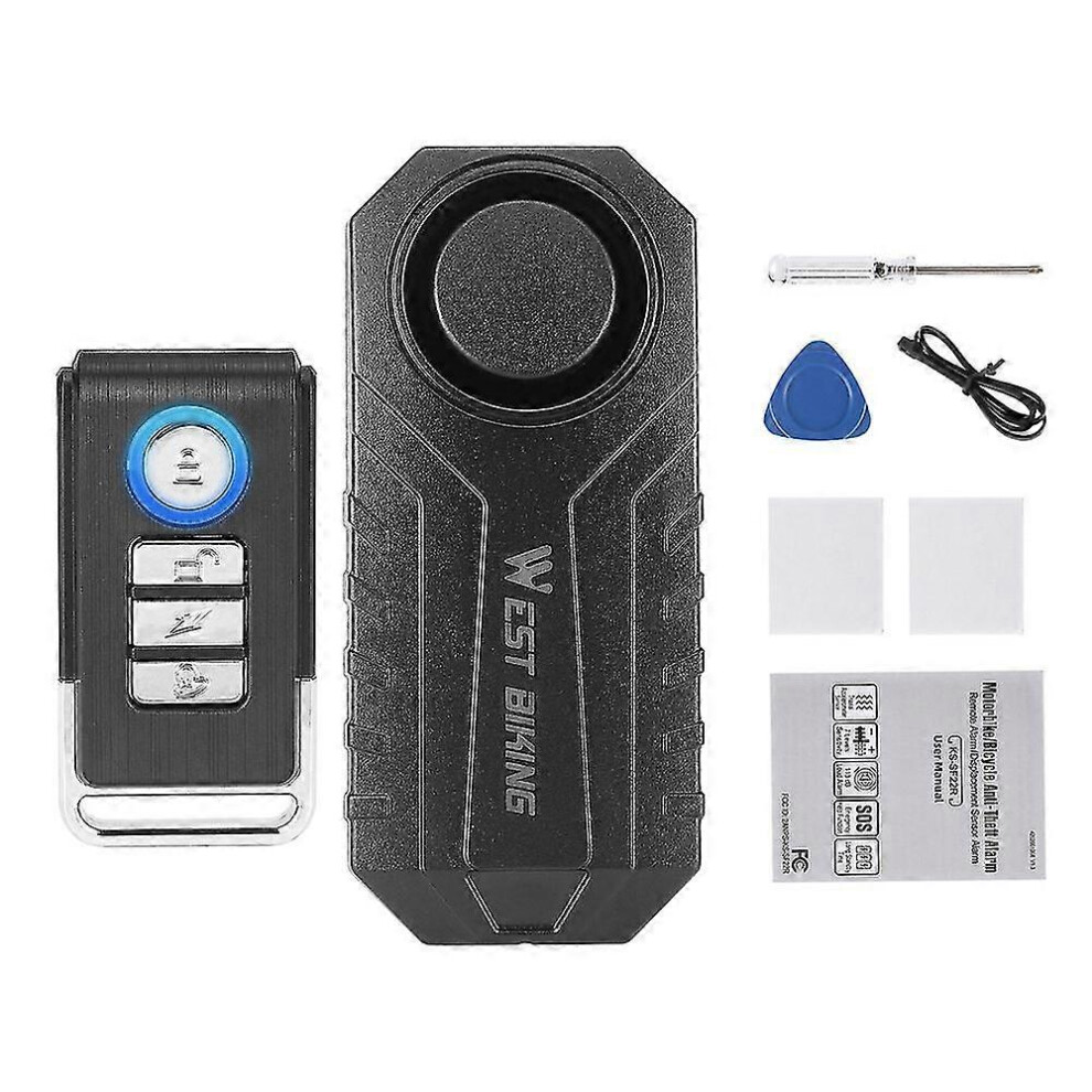 (As Show, One Size) Antitheft Bicycle High Visibility Alarm Wireless 6909775880876