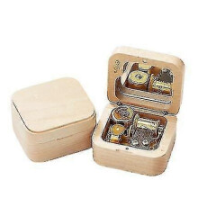 (As show, One size) For Elise Music Box, Hand Crafted Miniature Walnut Wood Music Boxes