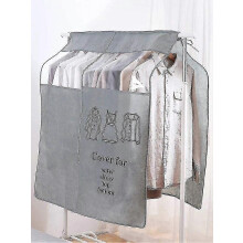(As show, One size) Transparent Clothes Rod Cover, Transparent Clothing Dust Cover Coat Dust Cover For Household (shikai)-YUHAO