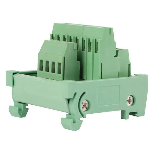 (As show, One size) 2 in 8 out DIN Rail and Panel Mounting Power Distribution Module Breakout Board 1