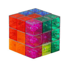 (As show, One size) Magnetic Blocks Speed Puzzle Cube Diy Brain Test Educational Learning Toys For Kid Block