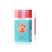 (As show, One size) 20 Pcs/Set Lipstick Cotton Swab Lipstick Portable Waterproof Liquid Non-Stick Cup Tattoo Lipstick-C10