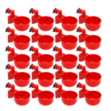 (As show, One size) 20pcs Automatic Poultry Drinker Bowl Chicken Water Cups Duck Drinking Machine Hanging Drinking Bowl-C10