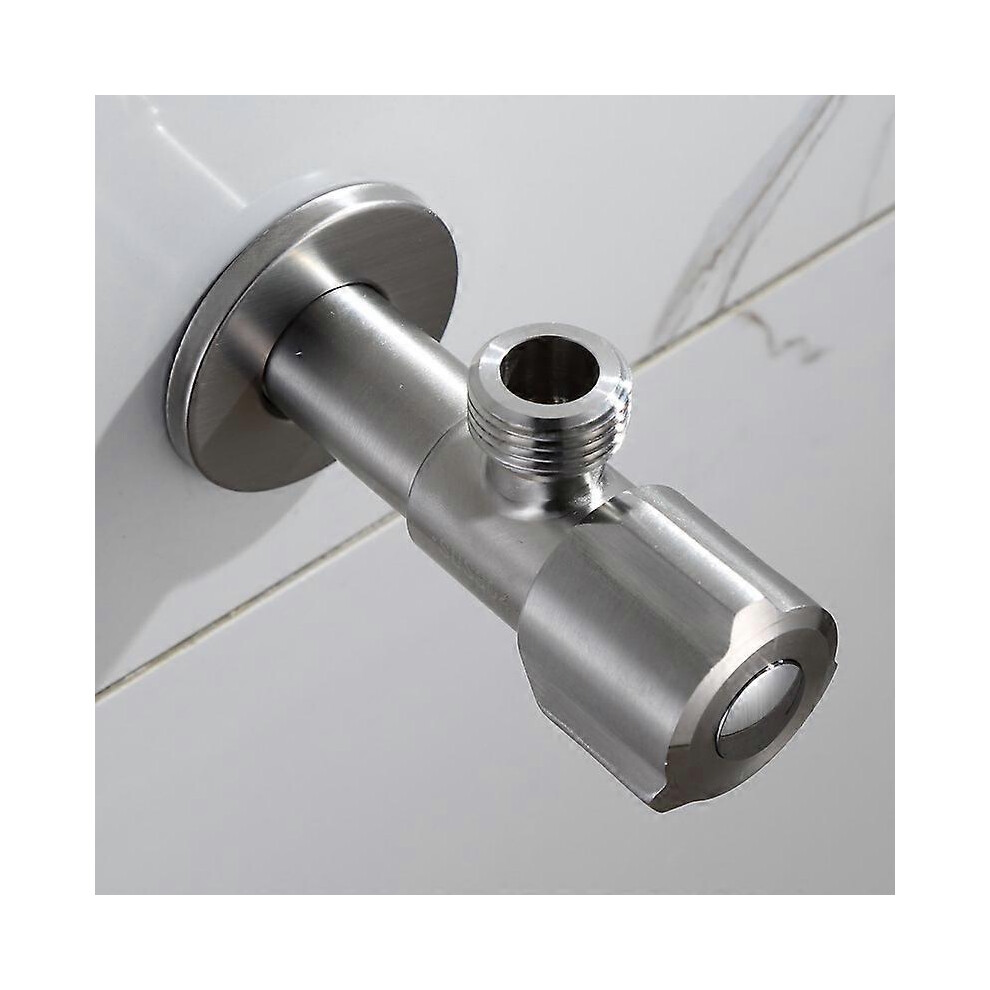 (As Show, One Size) Angle Valve Wall Mounted G1/2 Water Stop Valve For Faucet And Toilet 4909775524666