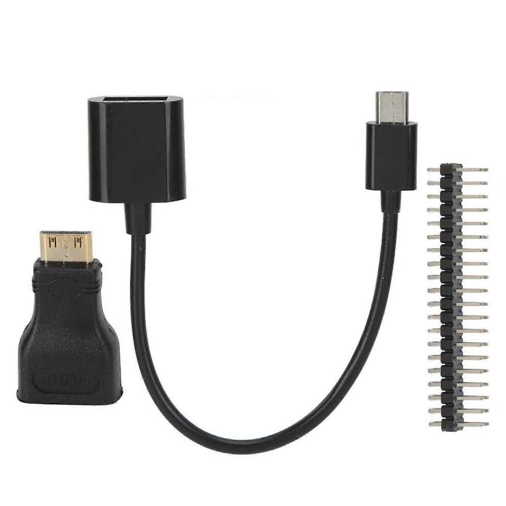 (As Show, One Size) Mini Hd To Hd Adapter Micro Usb To Usb Female Power Cord 40P For Raspberry Pi Zero Pin Kit 6909775582282