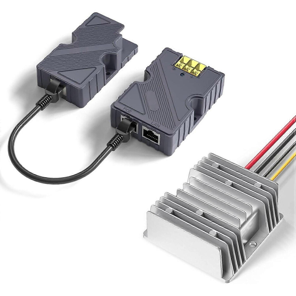 (As Show, One Size) Gige Poe Injector 150W And Dishy Cable To Rj45 Adapter 12Â48V 168W Dc Step Up Converter With Surge A 6909775598023