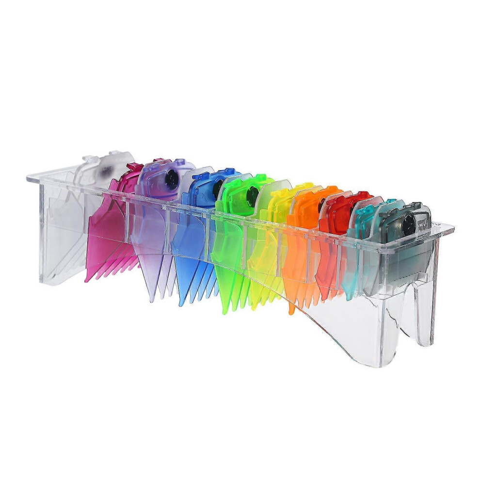 (As show, One size) Set Of 10pcs Hair Clipper Combs Guide Kit