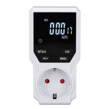 (As show, One size) Timer Plug Outlet Digital Electrical Indoor Timed Power Switch Kitchen Home EU Plug 230V