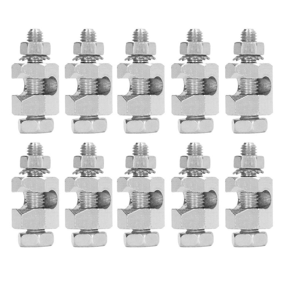 (As Show, One Size) 10Pcs Lightning Protection Cable Clamp External Hex Copper Grounding Protection Cable Clip For Pv Mo 6909775599600