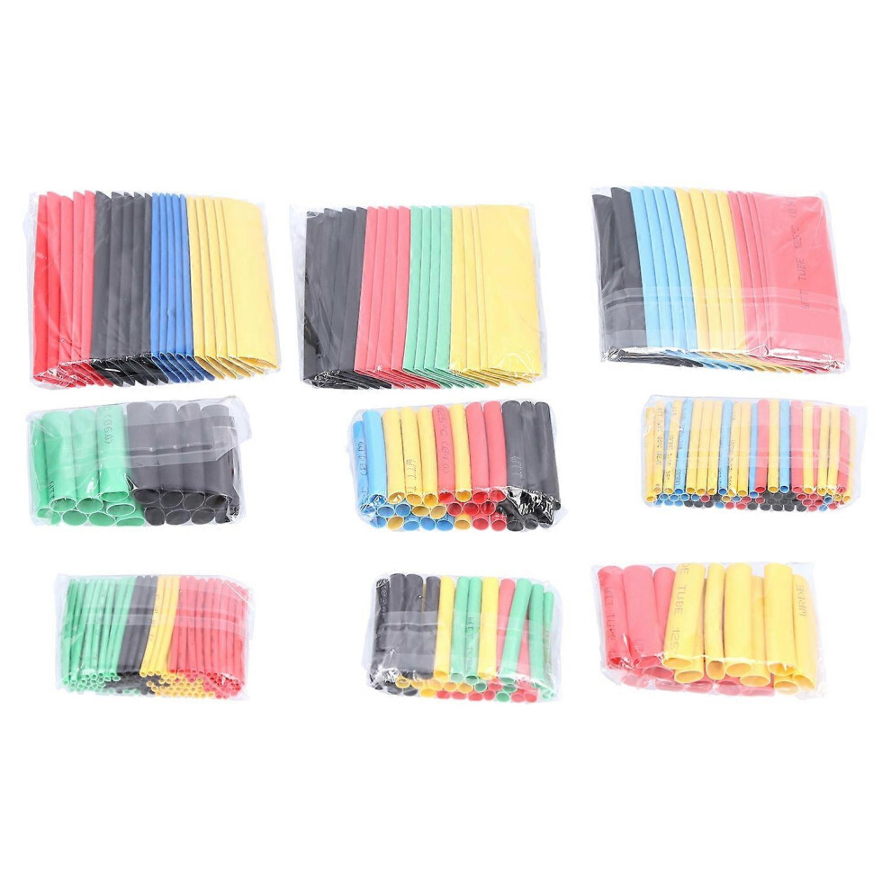 (As Show, One Size) 328Pcs Heat Shrink Tubing Electrical Wire Cable Wrap Insulation Heat Shrink Tube Kit 6909775643907