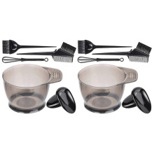 (As show, One size) 5 Pcs Professional Hair Dyeing Tool, compatible with Salon and Home Black
