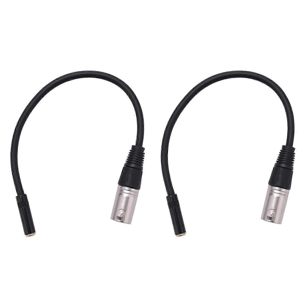 (As Show, One Size) 0.3M Wire 3 Pin Xlr Male To 3.5Mm Female Connector Microphone Adapter 4909775694956