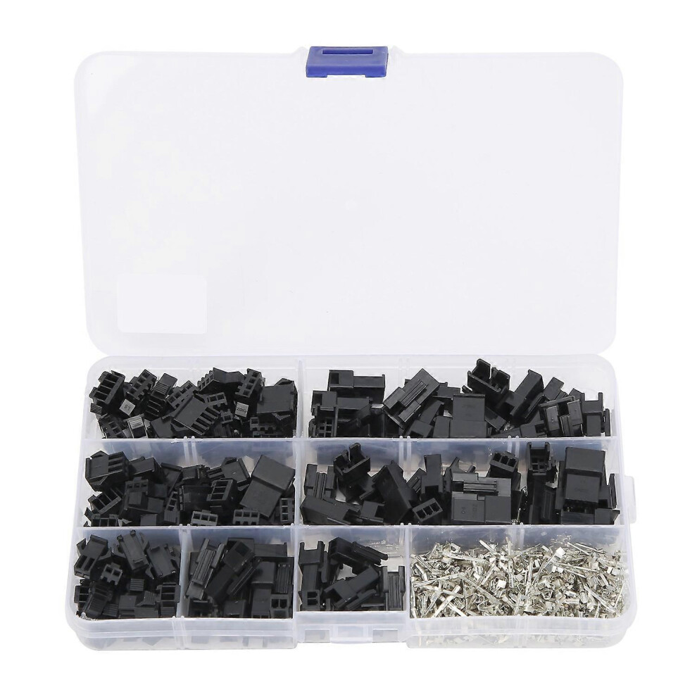 (As Show, One Size) 480Pcs 2.54Mm 2/3/4 Pin Headers Socket Connectors Adapter Terminal Assortment Kit 6909775605813