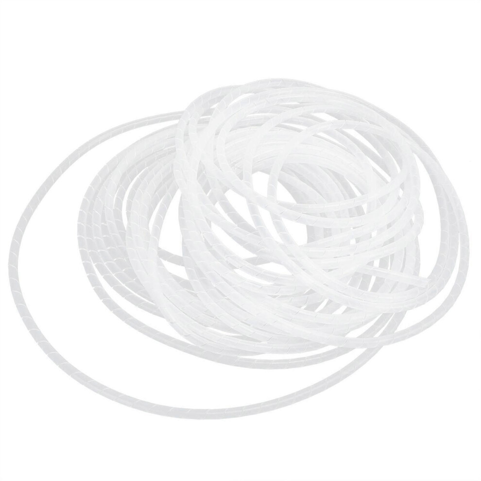 (As Show, One Size) Spiral Wire Wrap Cord Sleeve Hose Flexible Cable Organizer Holder Management Whiteî¦16Â4Meters 6909775573549