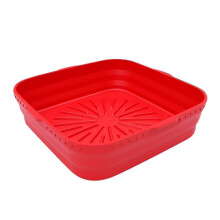 (As show, One size) Foldable Air Fryer Air Fryer Silicone Pot No More Cleaning Basket After Using The Air Fryer -[8.5inch]