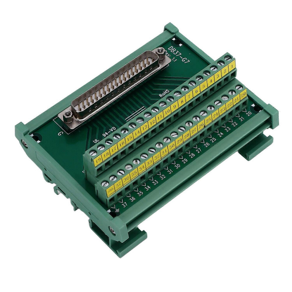 (As Show, One Size) Terminal Board Adapter Connector Module Pcb Breakout Straight Male With Shell Dc 60V Db37âG7 6909775543788
