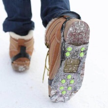 Ice Grippers Traction Cleats And Boots Rubber Snow Shoe Spikes Crampon XL