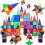 (As show, One size) 100pcs Magnet Building Tiles Clear 3d Building Blocks Construction Interlocking Blocks 1