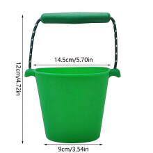 (As show, One size) Baby Foldable Multifunctional Beach Bathing Portable Silicone Soft Water Bucket