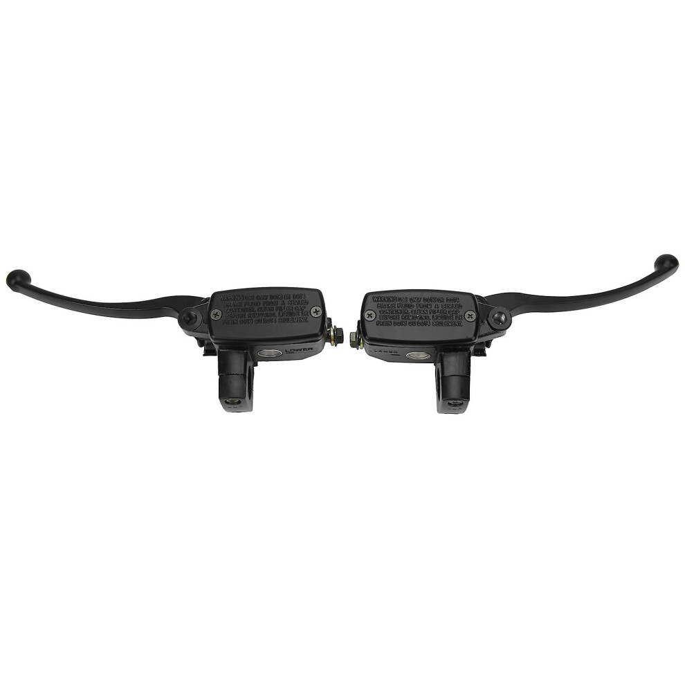 (As Show, One Size) Hydraulic Brake Clutch Master Cylinder Lever Assembly For Motorcycle With 1In Handlebars Black 4909775650150