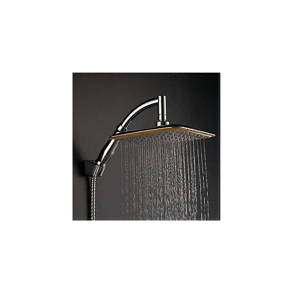 (As Show, One Size) 360 Swivel Joint 9 Inch Square Rainfall Overhead Shower Head Ionic Filtration High Pressure Saving Water Handheld Shower Autumn An 4909775478921