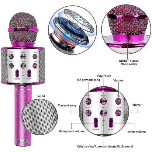 (As show, One size) Karaoke Microphone, Wireless Bluetooth Karaoke Microphone Children 2