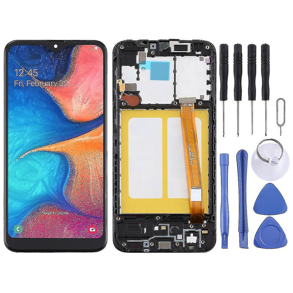 (As Show, One Size) Tft Lcd Screen Compatible With Samsung Galaxy A20e Digitizer Full Assembly With Frame (Black) Black 4909775654035
