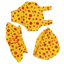 (As show, One size) American Doll Polka Dotted Swimwear Bathing Suit