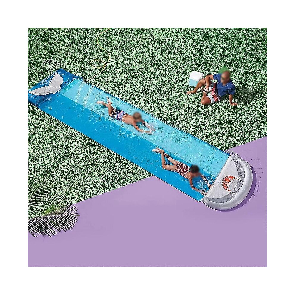 Photos - Other Toys Kikidex Double Children Water Slide Lawn Spray Pad (As show, One size)