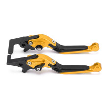 (As show, One size) 2pcs Motorcycle Brake Clutch Levers Adjustable CNC Aluminium Alloy Replacement for ADV150 20192021Gold