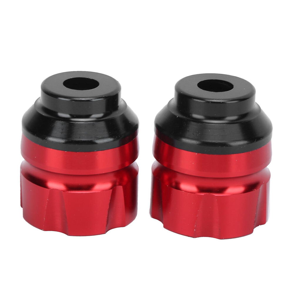 (As Show, One Size) 2Pcs Motorcycle Brake Fluid Reservoir Clutch Fuel Cup Aluminium Alloy Universal For Autocycle Bikered 4909775650068