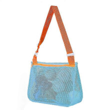 (As show, One size) Beach Toy Mesh Beach Bag Kids Shell Collecting Bag