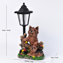 (LD-020) Popular Garden Crafts Solar Puppy Garden Decorations