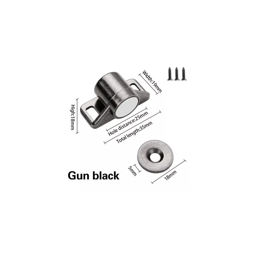 (Black) Magnet Cabinet Door Catch Magnetic Furniture Door Stopper Magnets Latch 6963793343478