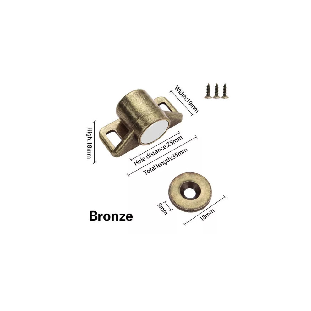 (Bronze) Magnet Cabinet Door Catch Magnetic Furniture Door Stopper Magnets Latch 6963793343485