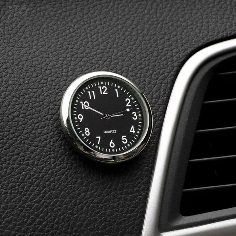 1X Mini Car Dashboard Clock Stick-On Watch Accessories For Truck Boat Vehicle Black 6963793343898
