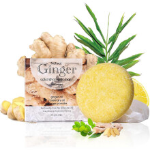 (Ginger) Bamboo Charcoal Shampoo Bar, Hair Darkening Shampoo&Conditioner Soap, Grey Reducing Shampoo Hair Growth Shampoo