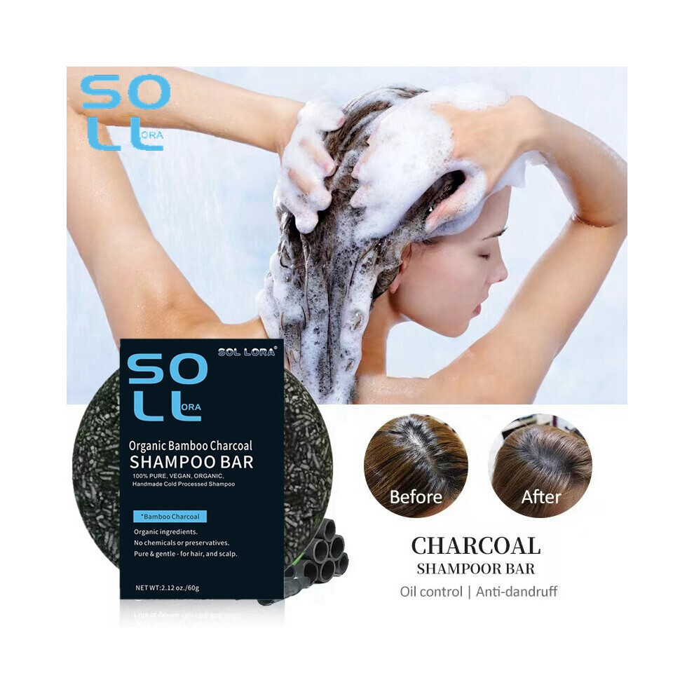 (1pcs) Hand-extracted Soap Shampoo Bamboo Charcoal Shampoo Oil Control Cleaning Hand-made Soap